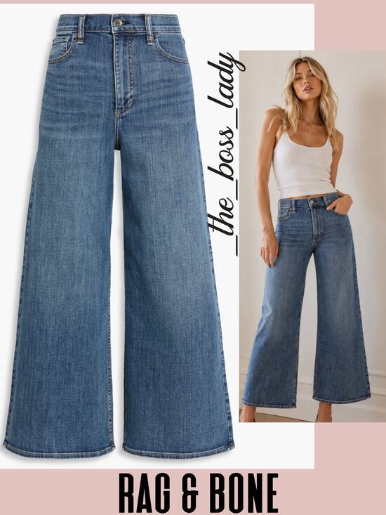 rag & bone Denim - Rag & Bone wide-leg jeans crop ankle high-rise 26